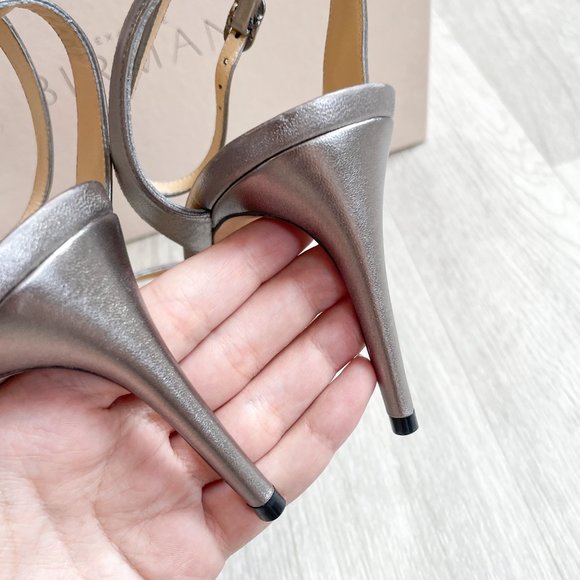 Alexandre Birman Graphite Metal Leather Sandals Size 40.5 US 9 9.5 NEW - Picture 11 of 15